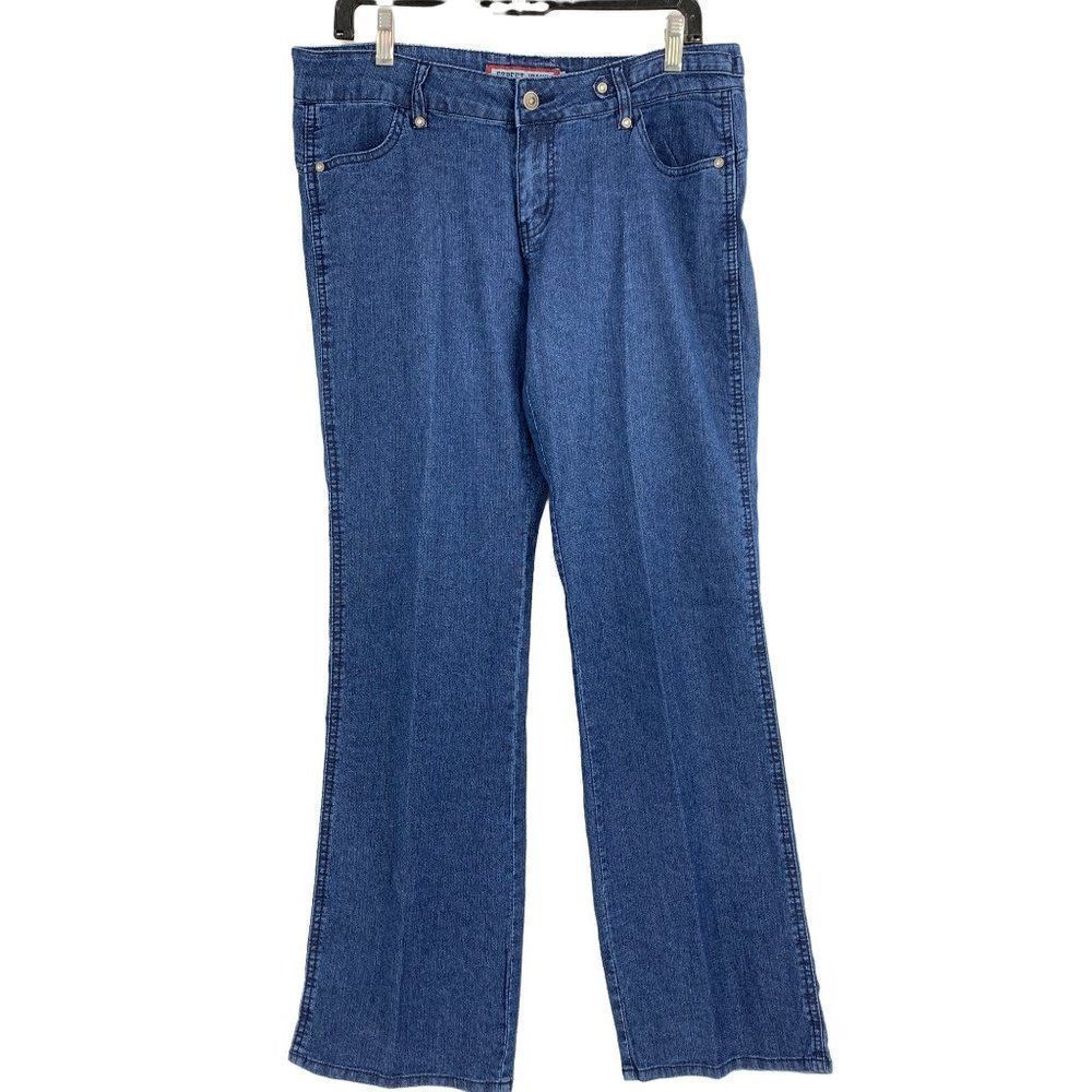 Womens Street Jeans Size 13 Wide Flare Leg 1586 dark Wash Bling Bootcut Stretch